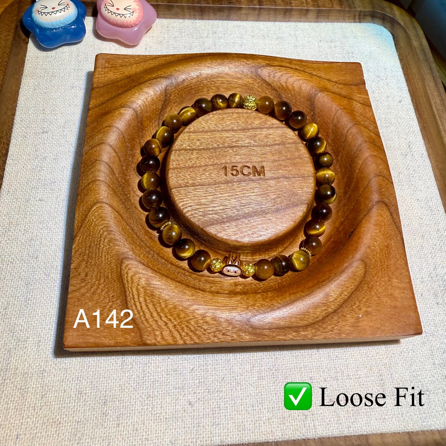 Labubu Natural Tiger Eye Bracelet