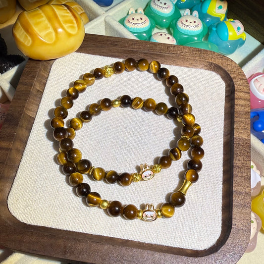 Labubu Natural Tiger Eye Bracelet