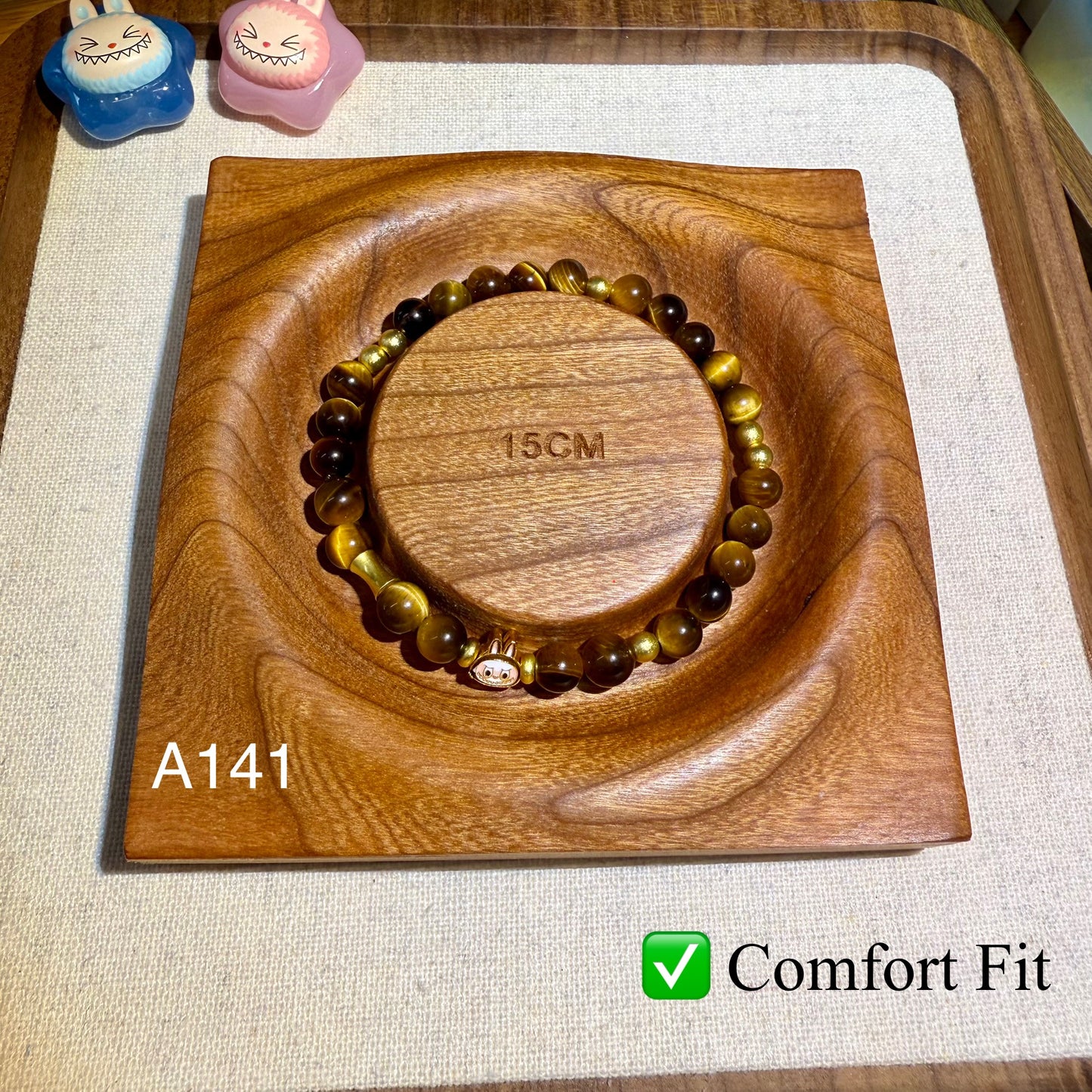 Labubu Natural Tiger Eye Bracelet