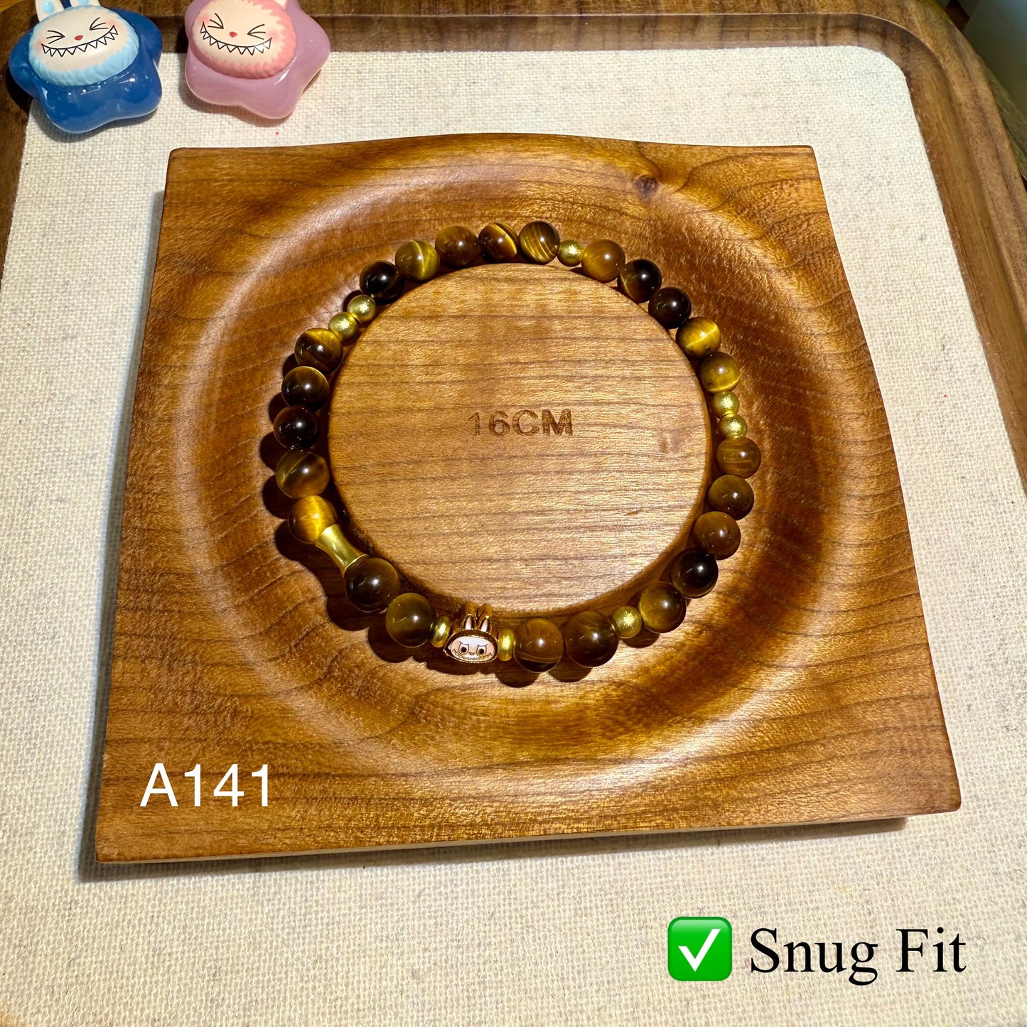 Labubu Natural Tiger Eye Bracelet